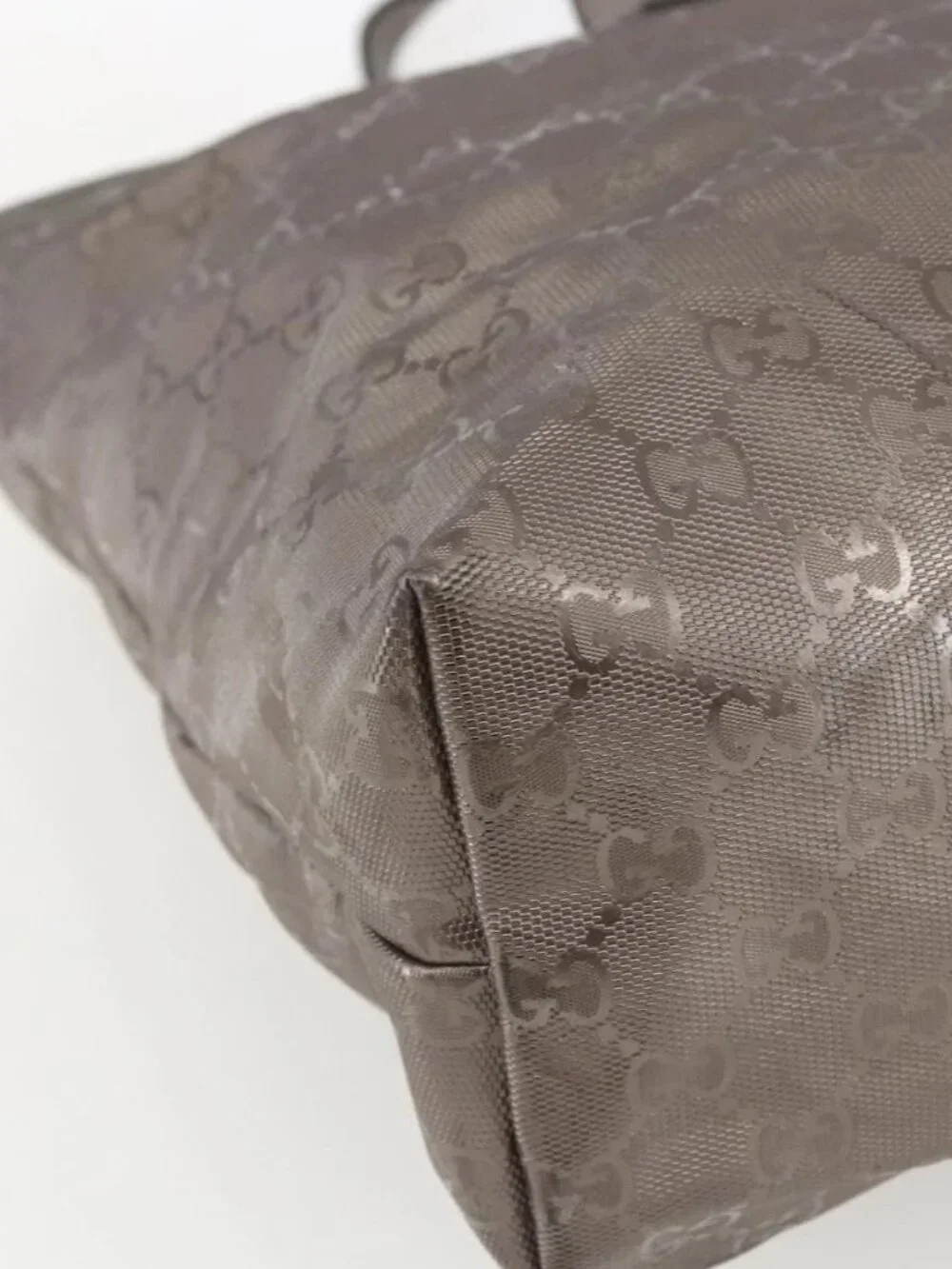 GUCCI GG implementation Tote Bag PVC Silver 211137 Auth BA9306 - Picture 4 of 16